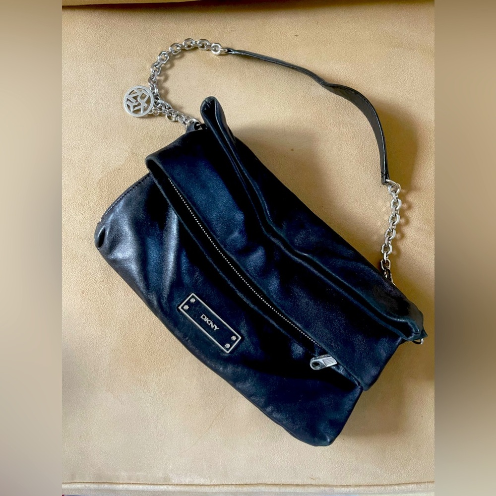 Fantastic DKNY Clutch bag with Chrome Chain Strap Chic n timeless A Staple piece